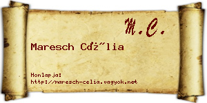 Maresch Célia névjegykártya